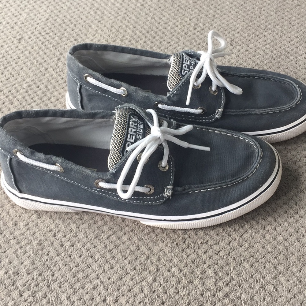Boys blue/grey sperry boat shoes